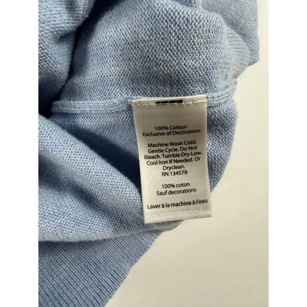 Vineyard Vines Boys Cotton Boathouse Quarter Zip Sweater Blue Size 16 (Large)